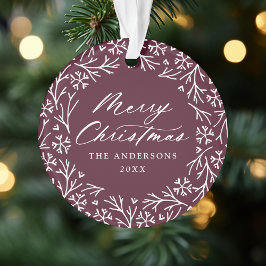 雪エレガント片リース紫色の写真 オーナメント