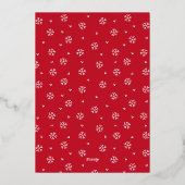 雪エレガント片リース赤写真 箔シーズンカード (裏面)