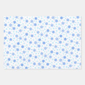 雪エレガント片レッドグリーンホワイトクリスマスモダン ラッピングペーパーシート (正面)