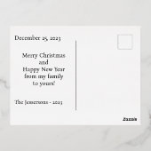 雪エレガント片実在 箔シーズンポストカード (裏面)