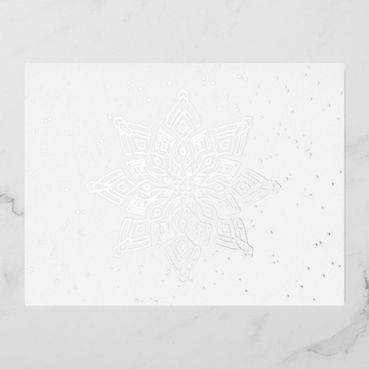 雪エレガント片実在 箔シーズンポストカード (正面)