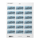 雪エレガント片差出人住所ラベル ラベル (フルシート)