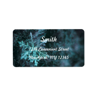 雪エレガント片差出人住所ラベル ラベル