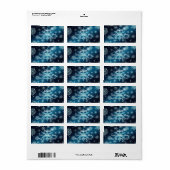 雪エレガント片差出人住所ラベル ラベル (フルシート)