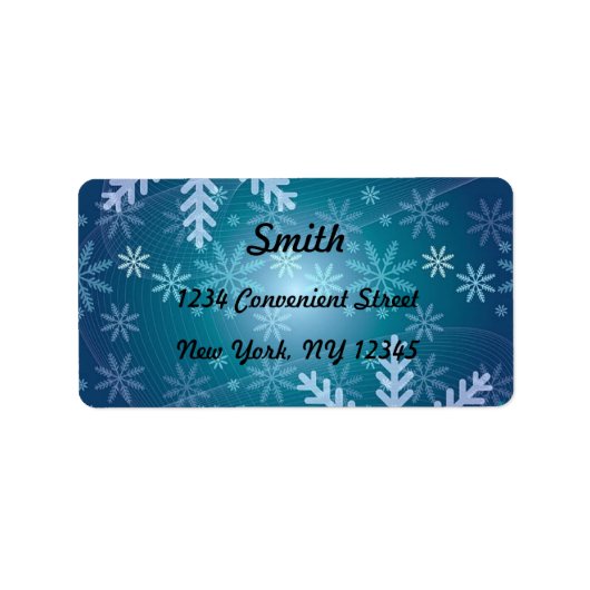 雪エレガント片差出人住所ラベル ラベル (正面)
