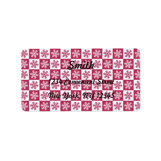 雪エレガント片差出人住所ラベル ラベル (正面)