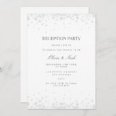 雪エレガント片披露宴招待状カード 招待状 (正面/裏面)