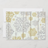 雪エレガント片素朴クリスマスホリデーリボン 招待状 (裏面)