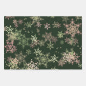 雪エレガント片 |クリスマス・ホリデー ラッピングペーパーシート (正面3)