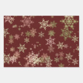 雪エレガント片 |クリスマス・ホリデー ラッピングペーパーシート (正面2)