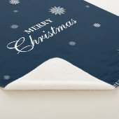 雪エレガント片 |メリークリスマス |カスタム シェルパブランケット (3/4)