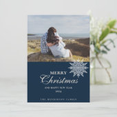 雪エレガント片 |メリークリスマス |カスタム シーズンカード (スタンド正面)