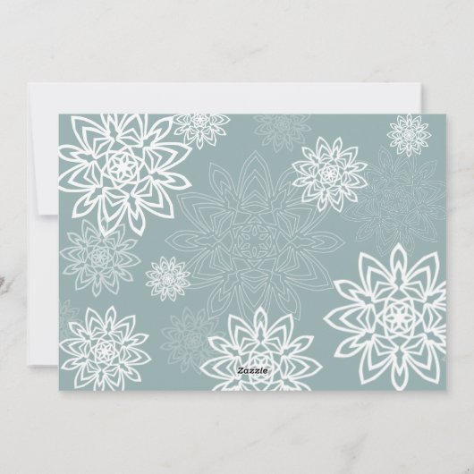 雪エレガント片Love And Light Hanukkah写真 シーズンカード (裏面)