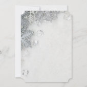 雪エレガント片Sweet 16 招待状 (裏面)