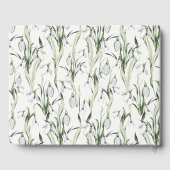 雪エレガント粒の水の色結婚の ゲストブック (裏面)