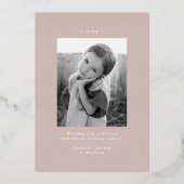 雪エレガント結晶クリスマス2フォトバラ金ゴールド 箔シーズンカード (裏面)