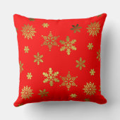 雪エレガント結晶パターンゴージャスなクリスマス クッション (裏面)