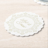 雪エレガント華美片 | 雪を降らせろ ペーパーコースター (アングル)