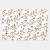 雪エレガント金ゴールド冬の季節 ラッピングペーパーシート (正面2)