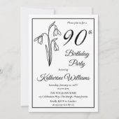 雪エレガント降90歳の誕生日パーティー 招待状 (正面)