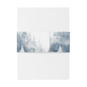 雪エレガント雪の冬の風景結婚 招待状ベリーバンド (裏面例)