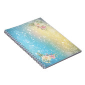 雪エレガント青と黄 ノートブック (右側)
