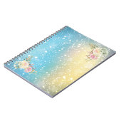 雪エレガント青と黄 ノートブック (左側)