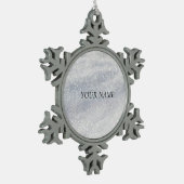 雪エレガント飾 スノーフレークピューターオーナメント (左)