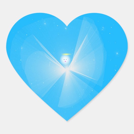 雪エンジェルハート形ステッカー ハートシール (正面)