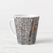 雪オークツリーズ冬の自然写真 カフェラテマグ (左アングル)