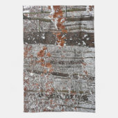 雪オークツリーズ冬の自然写真 キッチンタオル (縦)