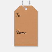 雪オークツリーズ冬の自然写真 ギフトタグ (裏面)