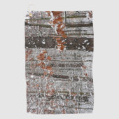 雪オークツリーズ冬の自然写真 ゴルフタオル (正面)