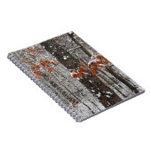 雪オークツリーズ冬の自然写真 ノートブック (右側)