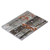 雪オークツリーズ冬の自然写真 ノートブック (左側)