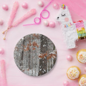 雪オークツリーズ冬の自然写真 ペーパープレート (パーティー)