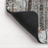 雪オークツリーズ冬の自然写真 マウスパッド (コーナー)