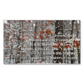 雪オークツリーズ冬の自然写真 マグネット名刺 (正面)