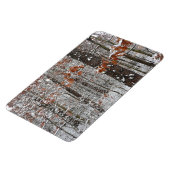 雪オークツリーズ冬の自然写真 マグネット (左側)