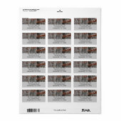 雪オークツリーズ冬の自然写真 ラベル (フルシート)