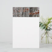 雪オークツリーズ冬の自然写真 便箋 (スタンド正面)