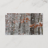 雪オークツリーズ冬の自然写真 名刺 (裏面)