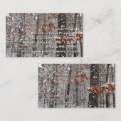 雪オークツリーズ冬の自然写真 名刺 (正面/裏面)