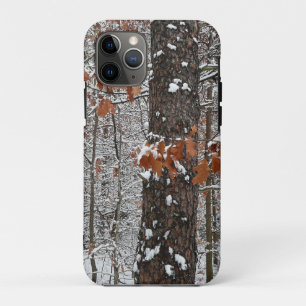 雪オークツリーズ冬の自然写真 iPhone 11 PROケース