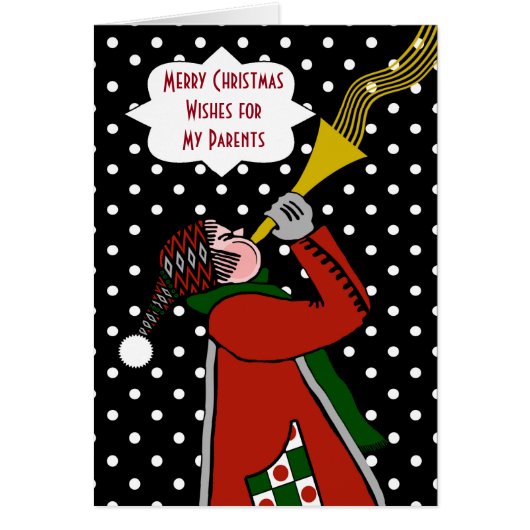 雪カスタムのトランペットと親のためのクリスマス (正面)