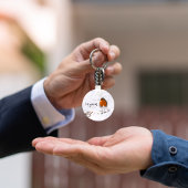 雪カスタムのロビンかわいい鳥の名前を追加 キーホルダー