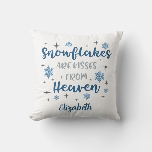 雪カスタム片はキスホワイトの天国 クッション (正面)
