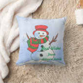 雪カスタム雪雪だるま クッション (ブランケット)