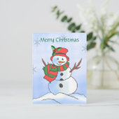 雪カスタム雪雪だるま シーズンポストカード (スタンド正面)