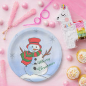 雪カスタム雪雪だるま ペーパープレート (パーティー)